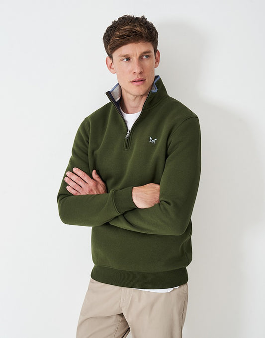 MSR CLOTHING ARTICLE 5713 Classic Half Zip Sweatshirt in Rifle Green