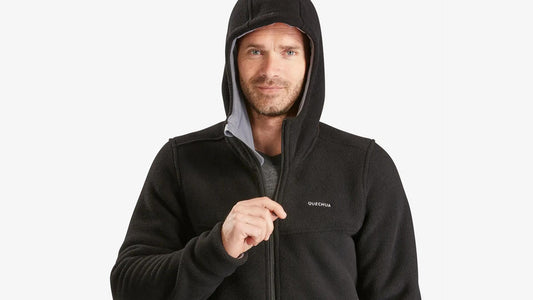 MSR CLOTHING ARTICLECLE 5713 Men’s warm hiking fleece jacket, NH500 - Black