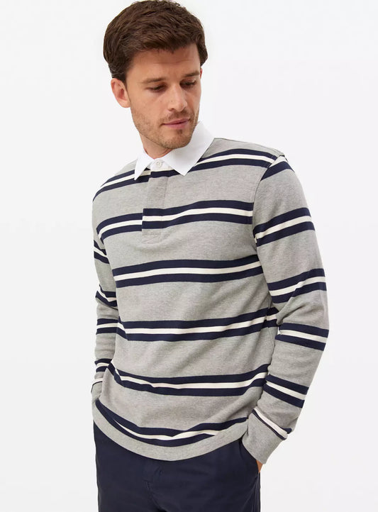 MSR CLOTHING ARTICLE 5709 Grey Long Sleeve Rugby Shirt